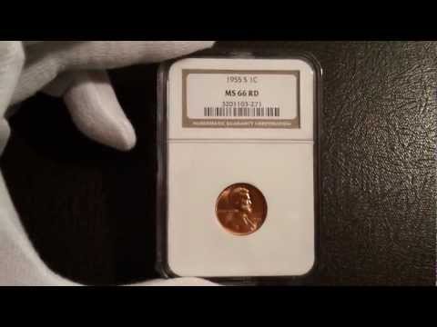 Beautiful 1955-S Lincoln Wheat Cent - NGC MS-66 Graded Collector Piece!