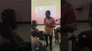 Anord Sichinsambwe performing at school function