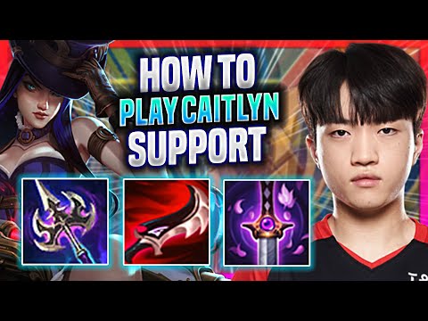 LEARN HOW TO PLAY CAITLYN SUPPORT LIKE A PRO! - T1 Keria Plays Caitlyn Support vs Ashe! |