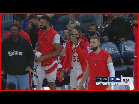 Svi Mykhailiuk Two Handed Slam Dunk | Raptors vs Pacers | Oct 30, 2021 | 2021-22 Season