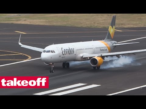 Condor Airbus A321 Stuttgart-Funchal cockpit flight with audio commentary from the captain