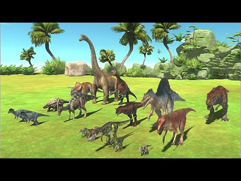 Carnivore Dinosaurs VS Herbivore Dinosaurs Competition - Animal Revolt Battle Simulator