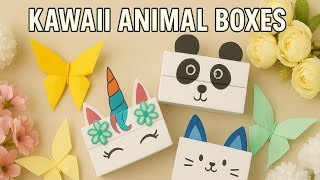 DIY Panda, Unicorn & Cat Gift Boxes 🐼🦄🐱 | Easy & Aesthetic Craft #viralvideo #beatiful #origami