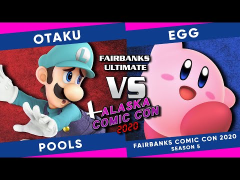 Fairbanks Alaska ComicCon 2020: OTaKu (Luigi) vs Egg (Kirby) - SSBU Pools