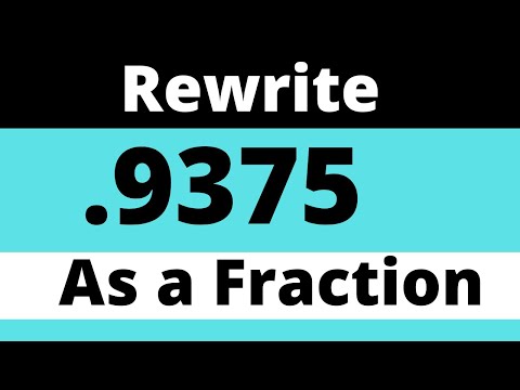 9375 To Fraction