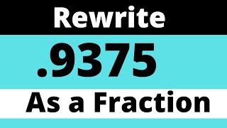 .9375 as a fraction