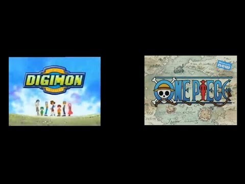 Digimon Adventures and One Piece 4kids Theme Mix