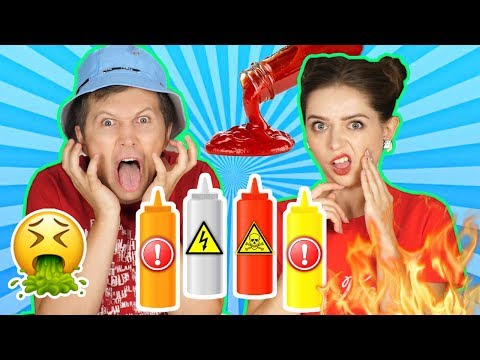 Пробуем 10 видов соуса! Попробуй угадай! Смешали все соусы вместе! Это была ПЛОХАЯ идея! 🐞 Эльфинка