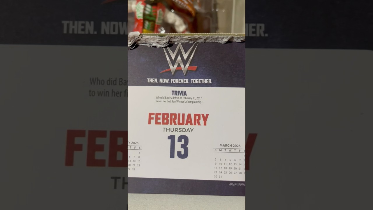 WWE 2025 Calendar🗓️ w/ Daily TRIVIA!! Do YOU know the answer??