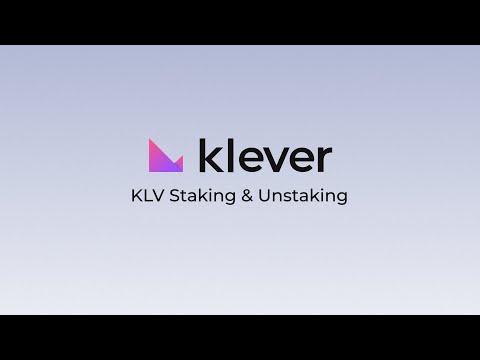 #Klever Insight: $KLV Staking and Unstaking