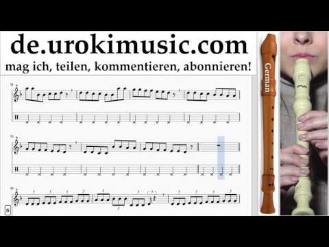 Blockflöte G. Lernen Miley Cyrus - Wrecking Ball Teil#1 Blockflötenunterricht Noten Schule Lied