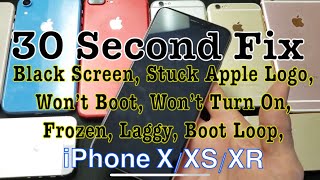 iPhone X/XS/XR: How to FIX Black Screen, Won