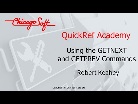 QuickRef Academy - Using the GETNEXT and GETPREV Commands