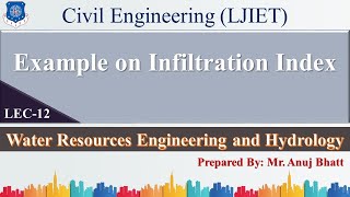 Lec-12_Example on Infiltration Index | WREH | Civil Engineering