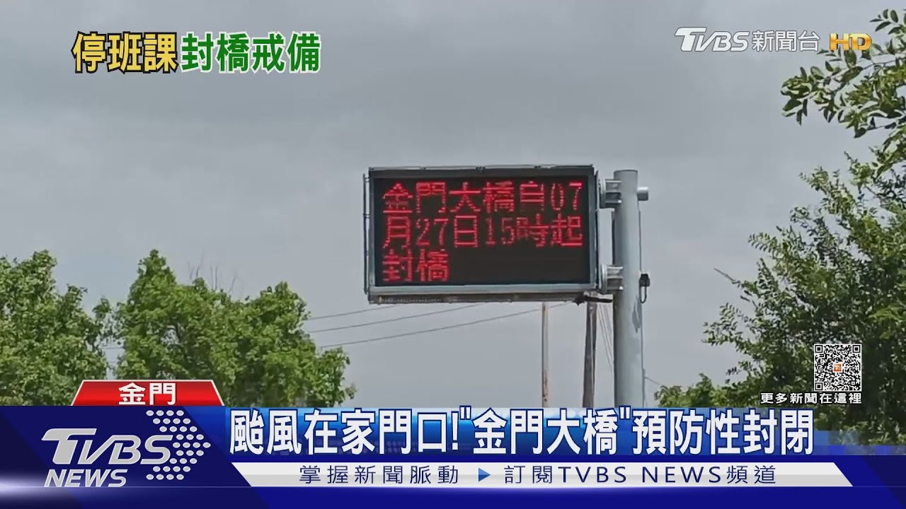 颱風在家門口！　「金門大橋」預防性封閉