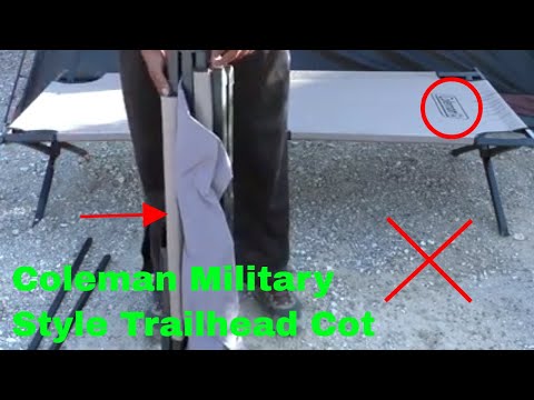 ✅  How To Use Coleman Military Style Trailhead Cot Review