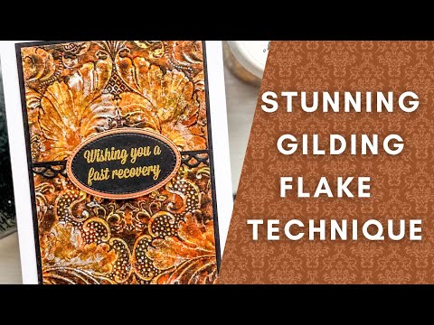 Try this STUNNING effect with your Gilding Flakes! #cards #papercraft #gildingflakes