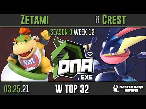 DNA.EXE S9:W12 - Zetami (Bowser Jr.) Vs. PF | Crest (Greninja) - Top 32