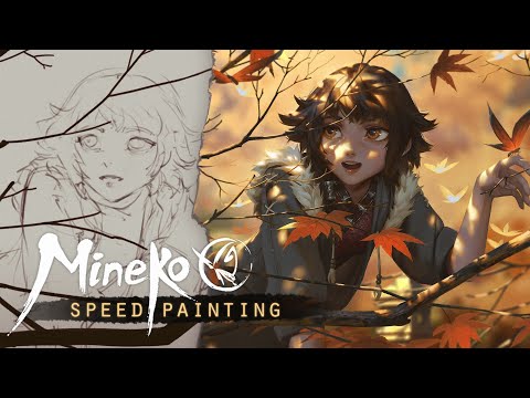 Mineko: Butterfly  - speed painting (Time-lapse)