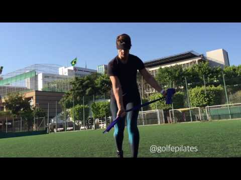 Golf specific warmup using the Theraband
