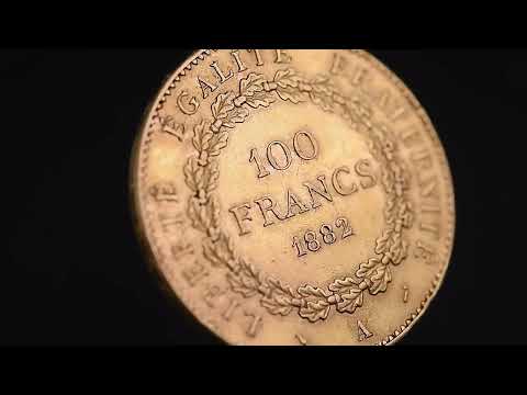 Coin, France, Génie, 100 Francs, 1882, Paris, AU(50-53), Gold, KM:832