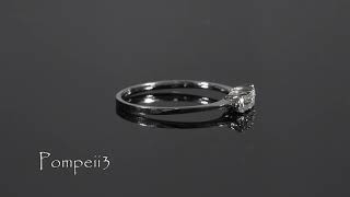 Three Stone Diamond Ring White Gold by Pompeii3