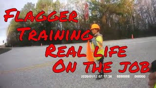 Training on traffic operations flagger on the job training