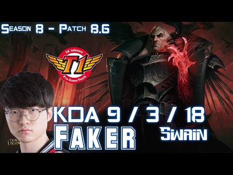 SKT T1 Faker SWAIN vs KASSADIN Mid - Patch 8.6 KR Ranked
