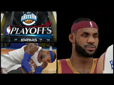 NBA 2K15 MY CAREER PLAYOFFS SFG1 PS4 - LeBron Commits Flagrant 2 Foul On Carmelo! | iPodKingCarter