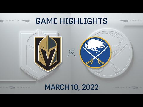 NHL Highlights | Golden Knights vs. Sabres - Mar 10, 2022