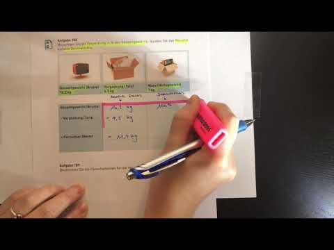 Wirtschaft DHF Band 1 - Kapitel 8.6 Verpackung (Brutto - Tara - Netto)