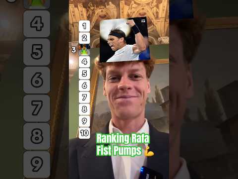 Sinner RANKS Rafa Fist Pumps 💪 #tennisplayer #nadal #blindranking #atpfinals #rafa
