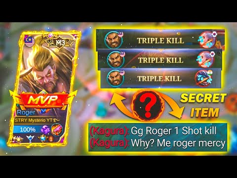 ROGER ONE SHOT KILL ITEM BUILD MOBILE LEGENDS | TOP GLOBAL ROGER BUILD | OVERPOWER ROGER ENEMY MERCY