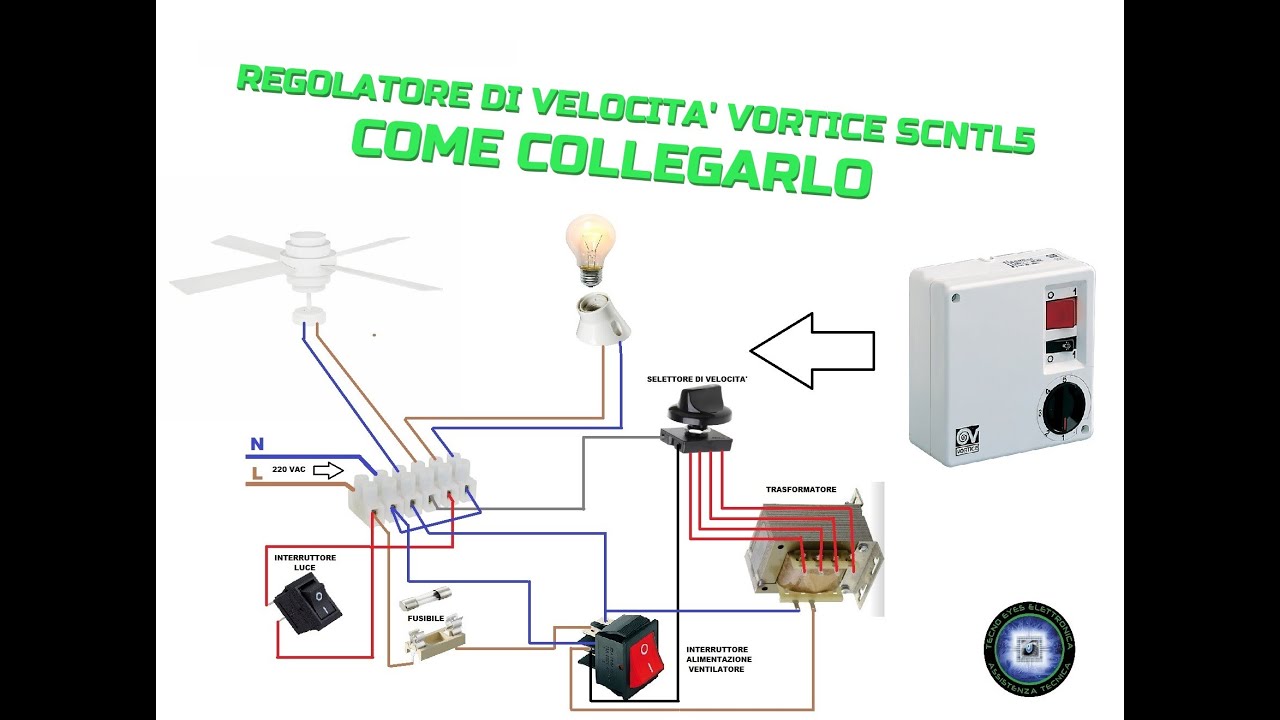 COMANDO PER VENTILATORE VORTICE SCNR5L (COME COLLEGARLO)