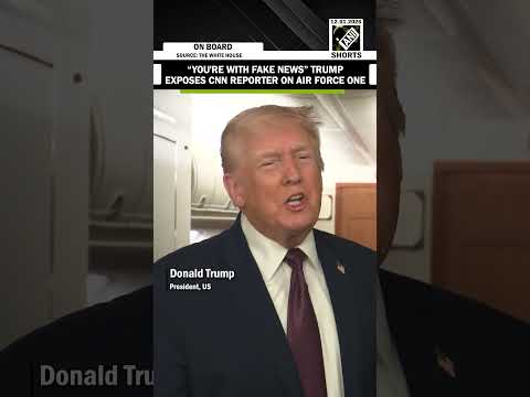 “You're with fake news…” U.S. President Donald Trump again exposes CNN reporter on Air Force One