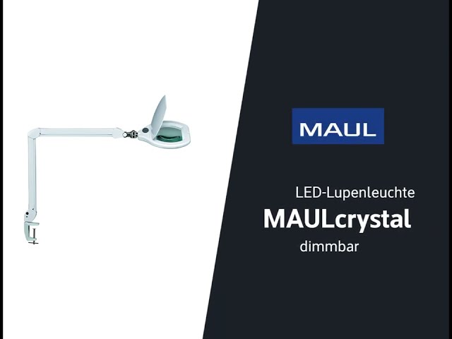 Vidéo teaser pour MAULcrystal Lupenleuchte mit Klemmfuß - weiß