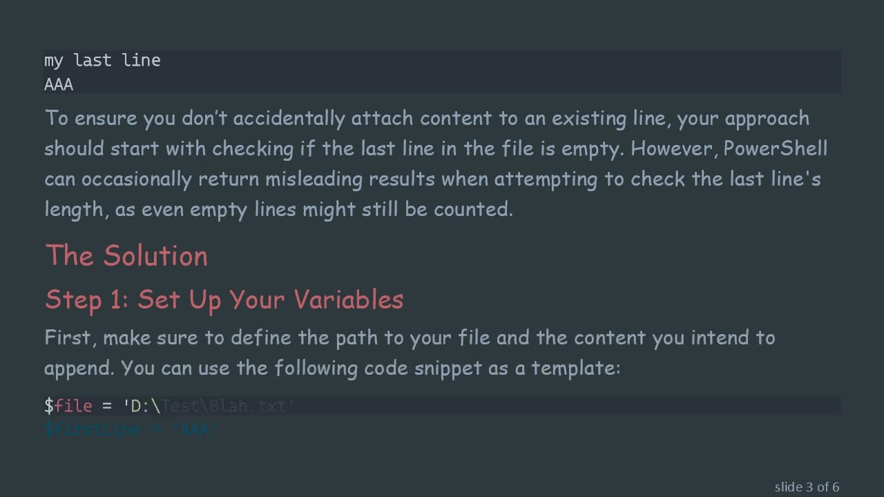 How to Check if the Last Line is Empty in PowerShell Before Adding Content