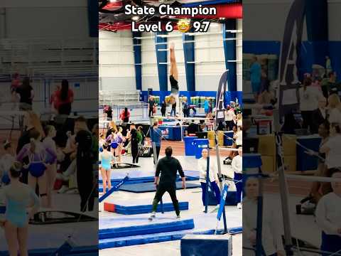 Level 6 Bars State Champion🥇9.7 #gymnast #gymnastics #fun #unevenbars #gymlife #usagymnastics