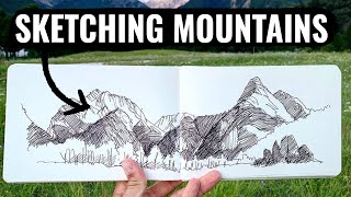 How to Sketch Mountains (step by step tutorial)