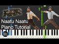 Naatu Naatu Song | RRR | Naattu Koothu Song Piano Tutorial | Free MIDI