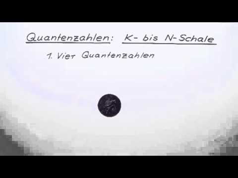 Die ersten vier Schalen und ihre Quantenzahlen | Chemie | Allgemeine und anorganische Chemie
