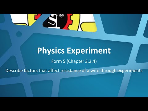 Experiment:  Describe factors that affect resistance of a wire