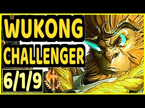 SHIKARI (WUKONG) - 6/1/9 KDA TOP CHALLENGER GAMEPLAY - EUW