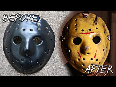Painting and Weathering a Part 8 Friday the 13th Jason Mask - DIY