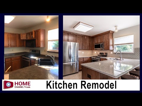 Traditional Small Kitchen Makeover from KLM Kitchens Baths Floors