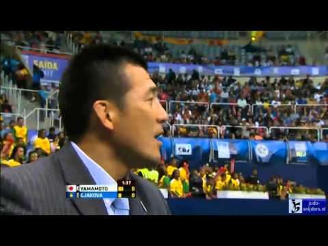 Judo 2013 World Championship Rio de Janeiro: Yamamoto (JPN) - Gjakova (KOS) [-57kg] rep