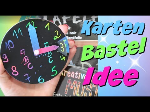 Uhr Einladungskarte für Kindergeburtstag Einschulung selber basteln mit Papier | 9999 Dinge