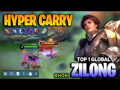 88% WINRATE! Zilong Hypercarry Jungle [ Top 1 Global Zilong Best Build 2021 ] RH0K - Mobile Legends