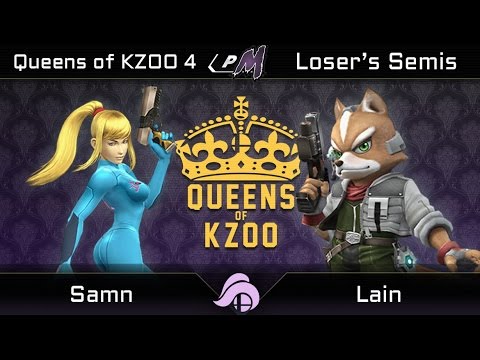 Queens of Kzoo IV Project M Losers Semis - Samn (Zero Suit Samus/Bowser) vs. Lain (Fox)