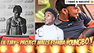 LIL TJAY - PROJECT WALLS ft. NBA YOUNGBOY  ** REACTION ** 🐍😈🔥 (NEW DUO👀🔥)